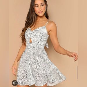 SheIn Dalmatian open back dress
